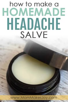 How To Make Your Own Headache Salve Essential Oil Salve Recipes, Diy Salve, Pain Salve Recipe, How To Make Salves And Balms, Holistic Headache Relief, Balms And Salves, Headache Salve Recipe, How To Make Healing Salve, Homemade Headache Remedies
