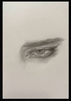 a pencil drawing of an eye