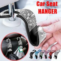the car seat hanger is designed to hold several pairs of shoes and has multiple clips on it