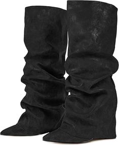 Shoes Png, Over Boots, Fold Over Boots, Slouchy Boots, Chunky High Heels, Slouched Boots, Dream Shoes, Fall Shoes, Long Boots