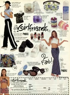 Y2k Magazine, Magazine Page Layouts, 2000s Magazines, Fashion Magazine Layout, Girls Magazine, 2000s Outfits, Early 2000s Fashion, Teen Magazine, 1990s Fashion