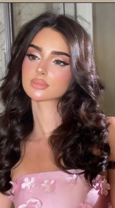 Glam Bride Makeup, Cabelo Formatura, Prom Eye Makeup, Glam Wedding Makeup, Prom Makeup Looks, Soft Makeup Looks, Formal Makeup, Braut Make-up, Wedding Makeup Looks