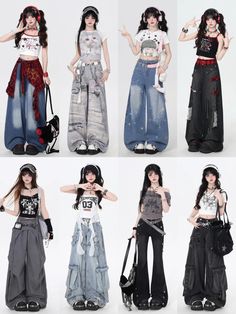 Outfit Ideas Drawing Y2k, Y2k Japanese Fashion Aesthetic, Fashion Outfits Magazine, Types Of Harajuku Fashion, Harajuku Styles List, Harajuku Y2k Outfits, Different Harajuku Styles, Y2k Outfit Drawing Reference, Y2k Harajuku Outfits
