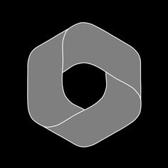 a black and white photo of an object with the letter d in it's center