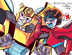 an image of two cartoon characters holding each other