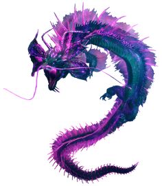 a purple and blue dragon is flying through the air