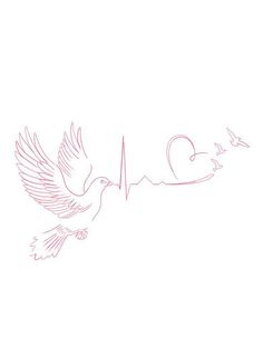 Rip Drawing Ideas, Grandmother Memorial Tattoo, In Loving Memory Tattoo Stencils, Heartbeat Tattoo With Bird, Memorial Tattoo Stencils, Grandma Angel Tattoo, Angel Tattoo Grandma, Dove Tattoo Outline, Rip Grandma Tattoos For Girls