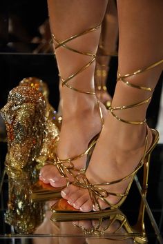Inspo Gold Lace Up Heels Closed Toe, Gold Strap Up Heels, Gold Lace Up High Heels, Gold Tie Up Heels, Gold Tie Heels, Gold Lace-up Heels For Formal Occasions, Gold Lace-up Heels For Evening, Gold Lace-up Sandals With Heel Strap, Shoes Heels Prom Gold