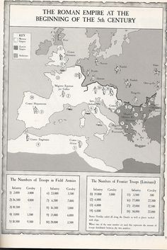 the roman empire at the beginning of the 5th century advertismental map