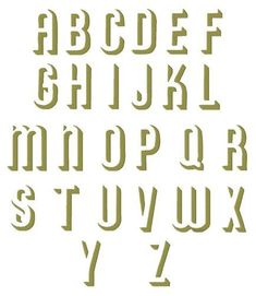 the letters are made up of different shapes and sizes