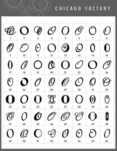 the chicago factory numbers are shown in black and white, as well as other numbers