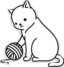 Cat Playing With Ball Of Yarn Drawing, Cat Ball Drawing, How To Draw A Cat Playing With Yarn, Cat Playing With Yarn Outline, Cat With Ball Of Yarn, Cat With Ball Of Yarn Drawing, Yarn Ball Cat Drawing, Cat Playing With Yarn Drawing, Cat Playing With Ball Drawing