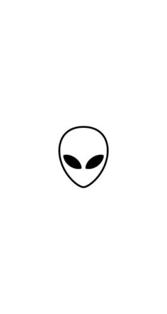an alien head is shown in black and white