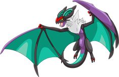 a cartoon dragon flying through the air with it's wings spread out and eyes wide open