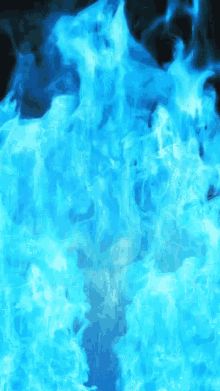 blue fire and water on a black background