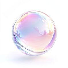 a soap bubble on a white background