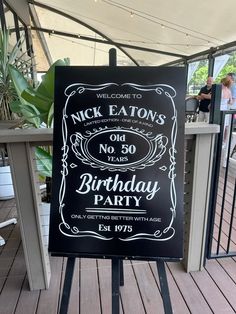 a sign that is on top of a table