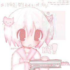 Moe Moe art style 2000s anime art chibi drawing digital kawaiikei morute cute kawaii pink white doodles cat drawings digital illustration painting blending style gurokawaii Wanderer Art, Chibi Drawings, Pink Art, Cat Drawing, Cute Icons, Digital Illustration, Pink White, Anime Art, Sketch Book