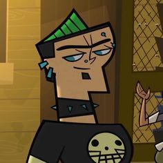 a cartoon character with an evil look on his face