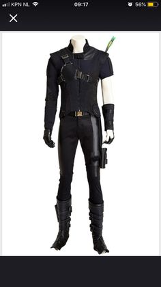 an image of a man in black suit and gloves on display with the caption's name