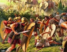 an image of the battle between roman soldiers