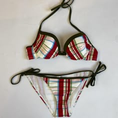 2000s Swimsuit, Y2k Bikinis Vintage, 2000s Bikinis, 90s Bikinis Vintage Summer, 2000s Bikinis Vintage, Ed Hardy Swimsuits Vintage, Depop Bra, 2000 Bikinis Vintage, Vintage 2000s Swimwear Set