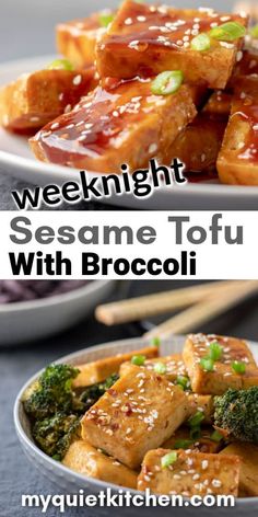 this weeknight sesame tofu with broccoli is delicious and easy