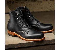 Wolverine  				Original 1000 Mile Boot Luxury Leather Work Boots With Moc Toe, Luxury Leather-lined Work Boots, Wolverine 1000 Mile Boots Outfit, Luxury Brogue Work Boots, Wolverine 1000 Mile Black, Wolverine 1000 Mile Cap Toe, Vintage Wolverine Boots, Wolverine Thousand Mile Boots, Black Leather Work Boots Fade-resistant