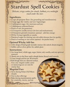 a recipe for stardust spell cookies