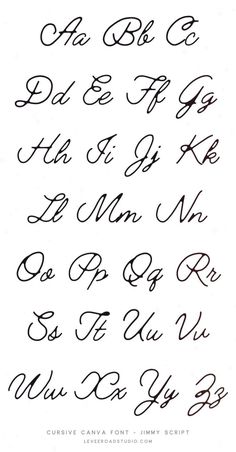 the cursive font used to write letters