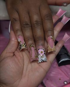 Curve Duck Nails, Duck Nail Set, Pretty Duck Nails, Square Duck Nails, Taper Square Nails, Duck Birthday Nails, Duck Summer Nails, Virgo Duck Nails, Duck Nails French Tip