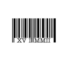 a bar code with the word mmmm on it