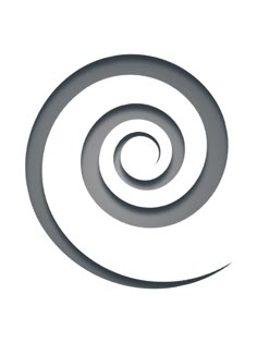 an image of a spiral design on a white background, with the center in grey