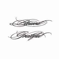 two black and white calligraphys with the word charlotte written in cursive writing
