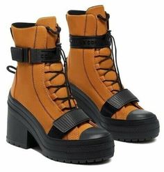 Converse Sneaker Boots, Converse Gr82 Boots, Converse Heel Boots, Converse Chuck Taylor All Star Gr82, Sporty Converse High-top Sneakers With Lug Sole, Feng Chen Wang Converse, Chuck Taylor All Star Gr82, Converse De Luxe Heel, Cyberpunk Shoes