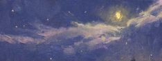 an oil painting of the night sky