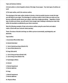 an outline for a research paper