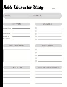 a printable bible character study
