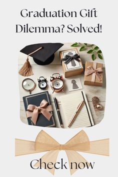 an image of graduation gifts with the words, graduation gift diploma solver check now