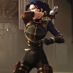 an animated image of a man in armor