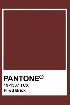 the pantone color is shown in red and white, with an empty square at the bottom