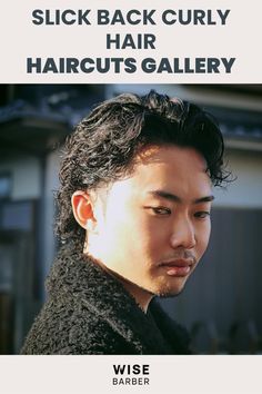 Curly Sophistication: Slick Back Curly Hair Elevate your curly hair with a touch of sophistication by opting for a slicked-back style. This hairstyle embraces the natural texture of curls while achieving a sleek and refined appearance. The slicked-back look adds a modern and stylish edge, creating a perfect blend of elegance and individuality. 🌀💇‍♂️✨🌟 Modern Slick Back Curly Hair, Slick Back Curly Hairstyles Men, Men Slick Back Hairstyle Curly, Slick Back Haircut Curly Hair, Curly Slick Back Hair Men, Slicked Back Wavy, Slicked Back Hair Men Curly, Slicked Back Curly Hair Men, Slick Back Curly Hair Men