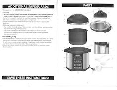 instructions for how to use the pressure cooker and other kitchen gadgets in this manual