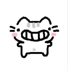 an image of a cat with its mouth open and teeth wide open on it's face