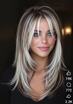 Reese Witherspoon Haircuts, Long Silver Hair, Grey Hair Dye, Ash Hair Color, Grey Hair Inspiration, Breaking Hair, Silver Hair Color, Hairstyles For Layered Hair, Hair Color Highlights