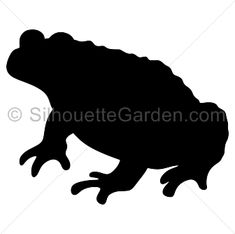 a black and white silhouette of a frog