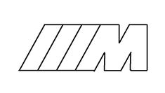 the letter m is made up of lines and letters that appear to be in black and white