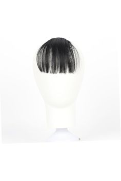 FRCOLOR Piece mini clips for hair black wig with bangs black hair clips Clip in Bangs Black Bangs Clip in Hair Extensions Human Hair Wig with Bang Clip in Hair Bangs Clip in Hair Fringe