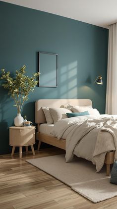 Dark Teal Bedroom