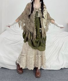 #morikei #mori #aesthetic Fashion Mori Kei, Unique Styles For Women, Mori Girl Fashion Aesthetic, Fem Aesthetic Outfit, Cute Mori Kei Outfits, Mori Kei Clothing, Mori Girl Style, Style Bohemian, Outfit Mori Kei